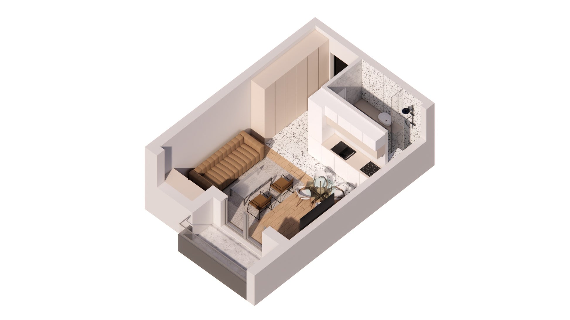B1 - 3D prikaz stana 1