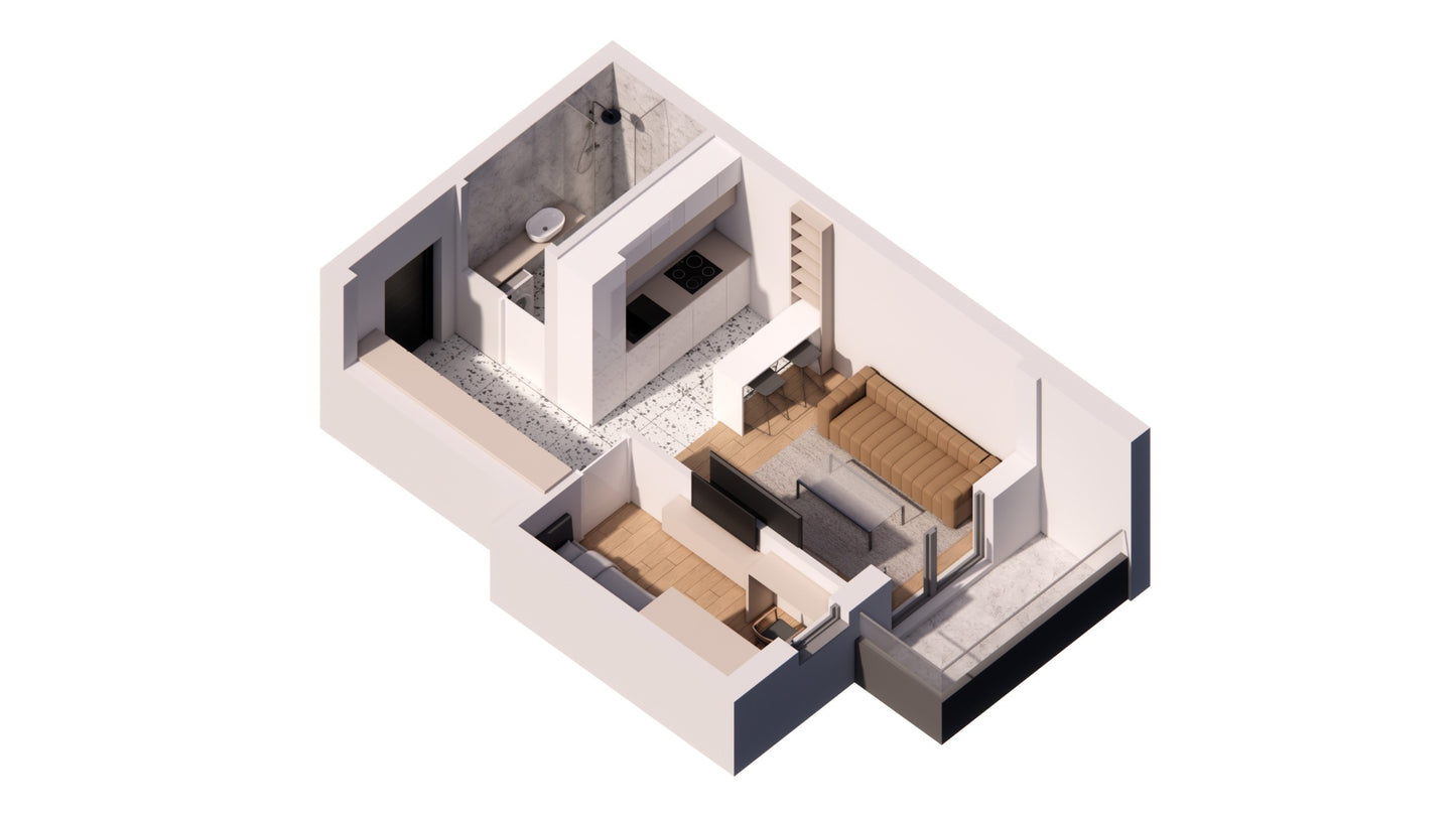 B13 - 3D prikaz stana 2