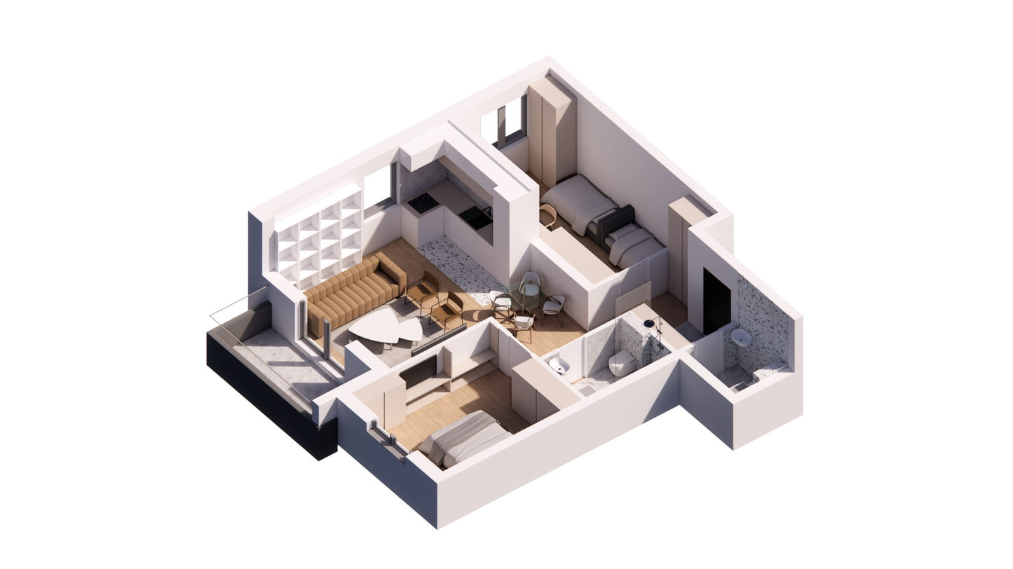 B15 - 3D prikaz stana 2