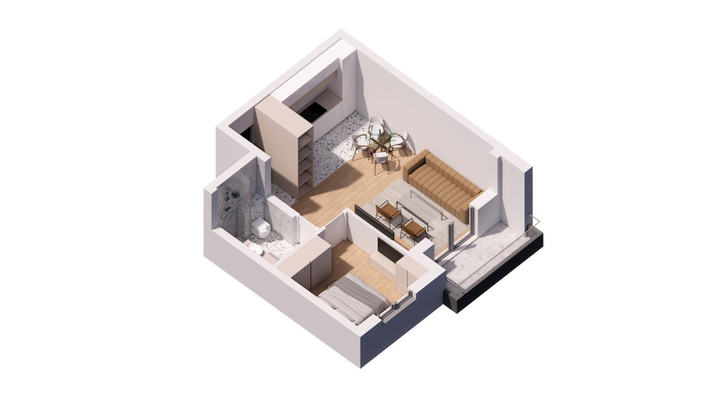 B2 - 3D prikaz stana 1
