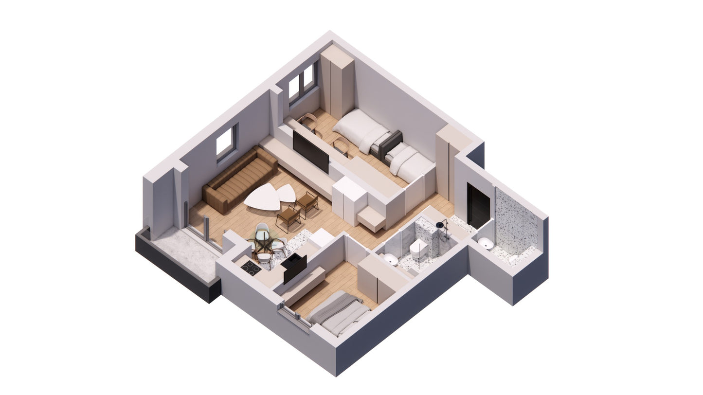 B3 - 3D prikaz stana 2