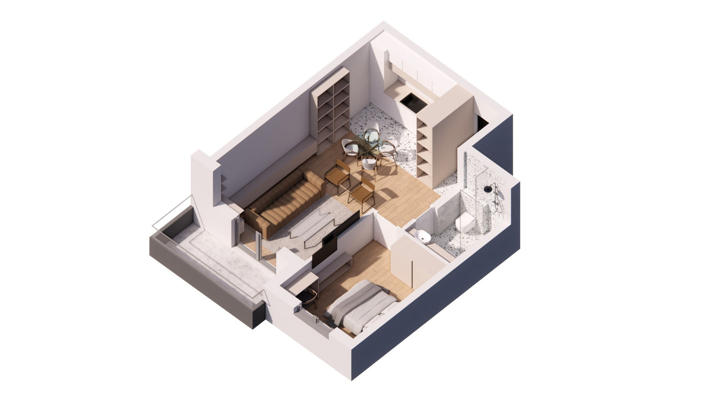 B41 - 3D prikaz stana 1