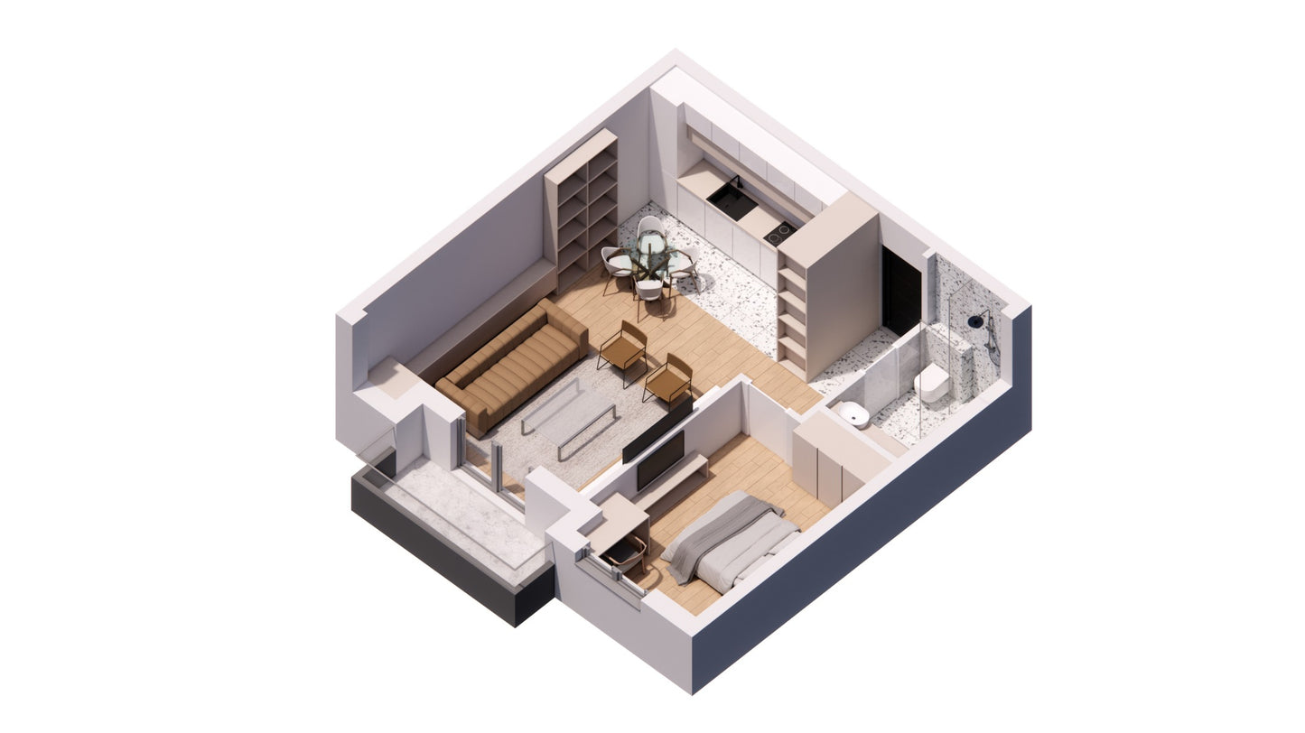 B30 - 3D prikaz stana 1