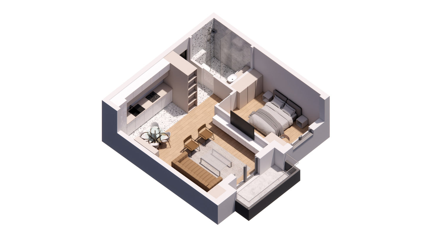 B6 - 3D prikaz stana 2