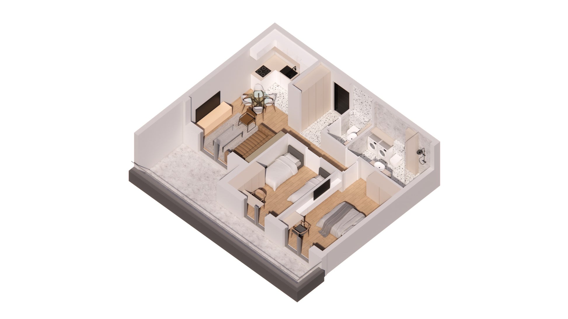 B61 - 3D prikaz stana 1