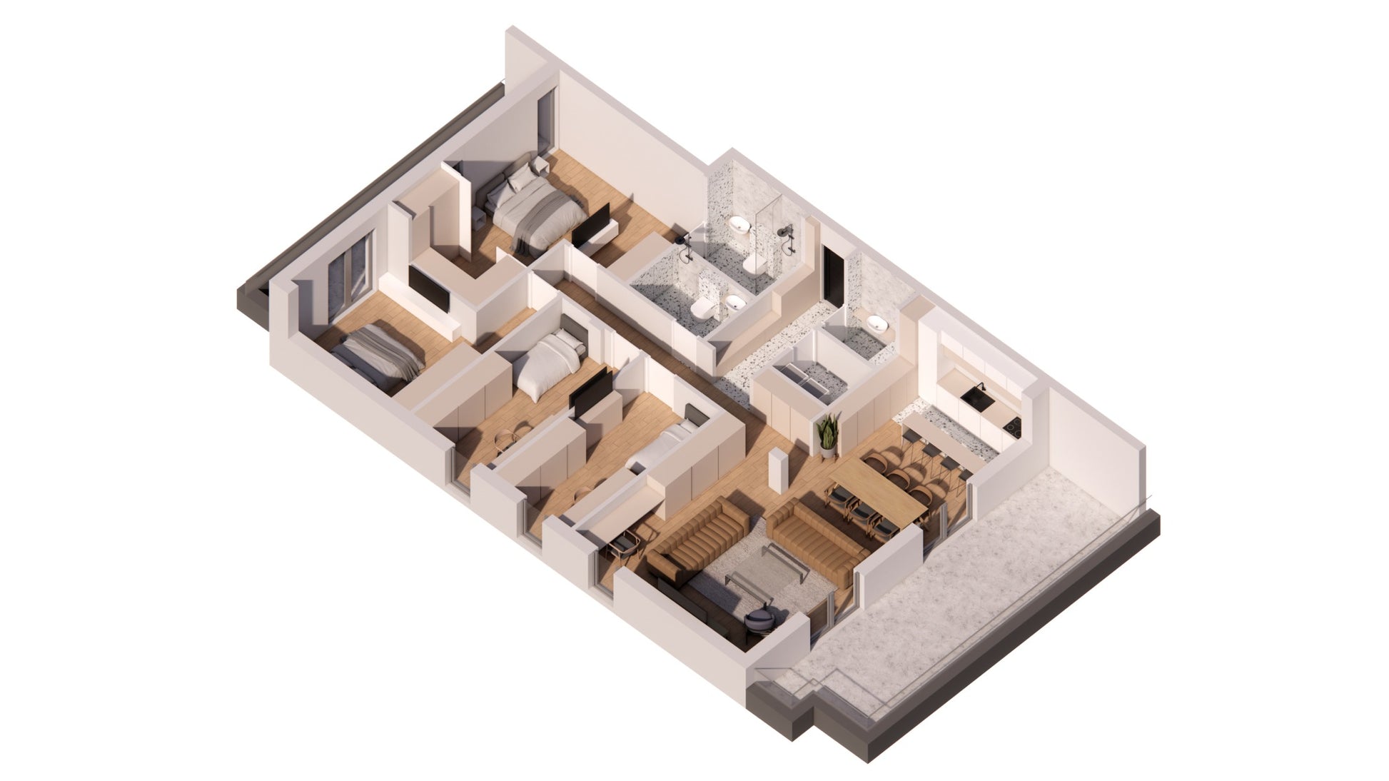B62 - 3D prikaz stana 2