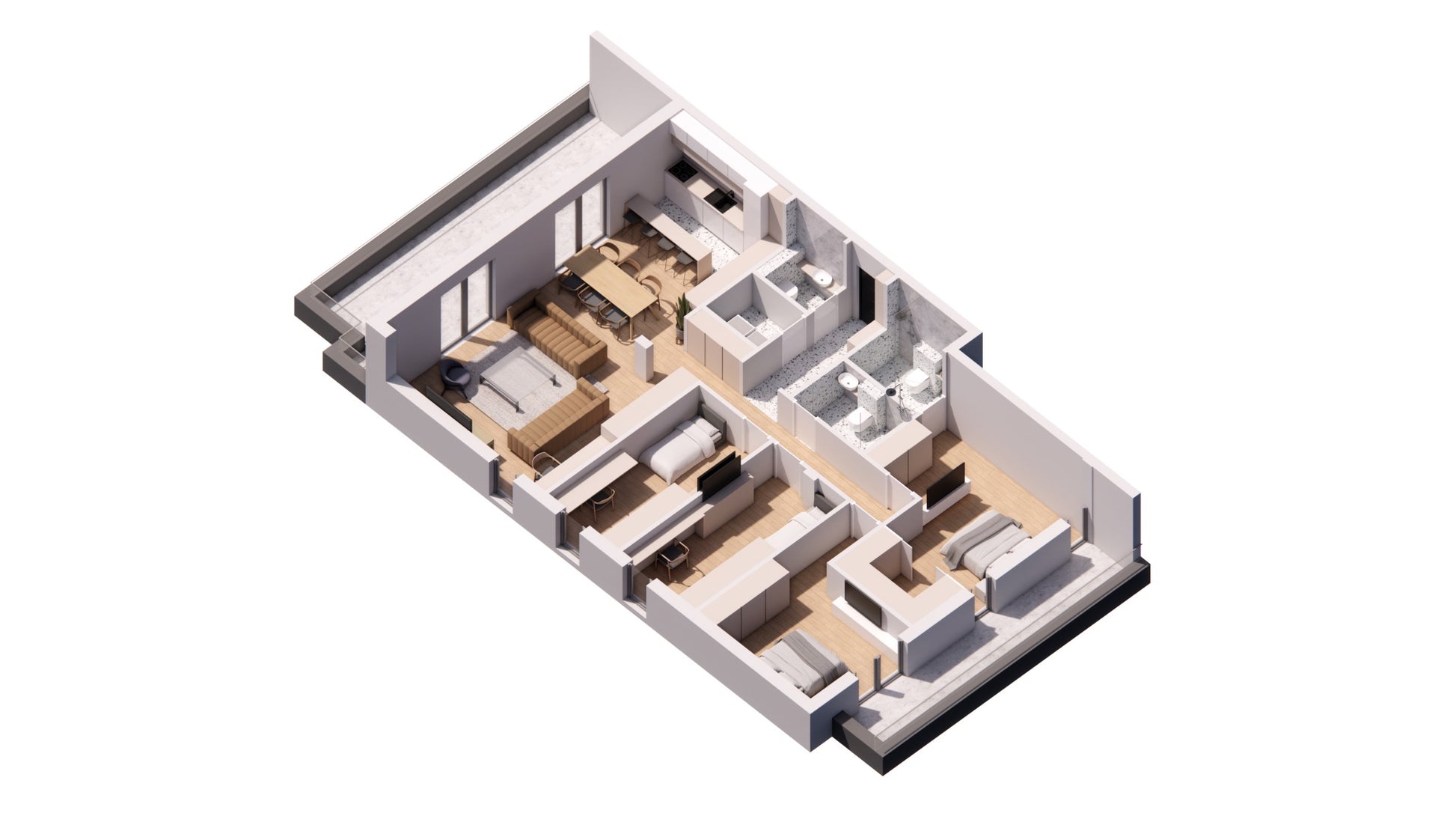 B65 - 3D prikaz stana 1