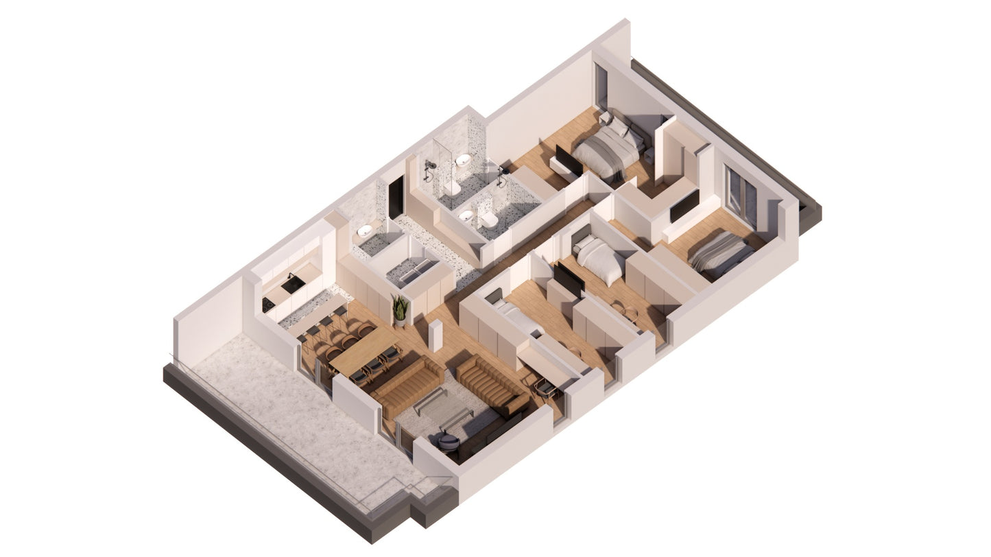 B65 - 3D prikaz stana 2