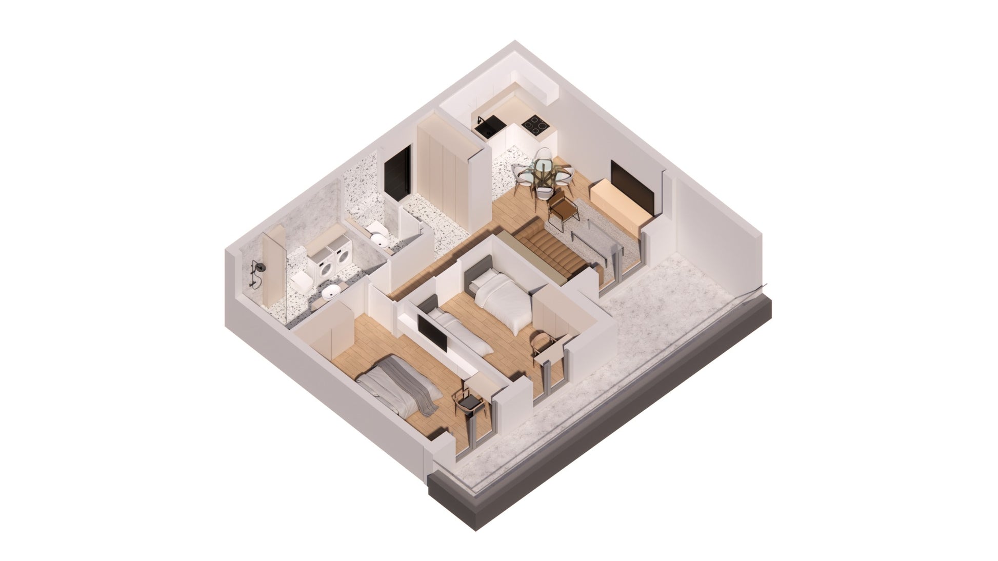 B66 - 3D prikaz stana 1