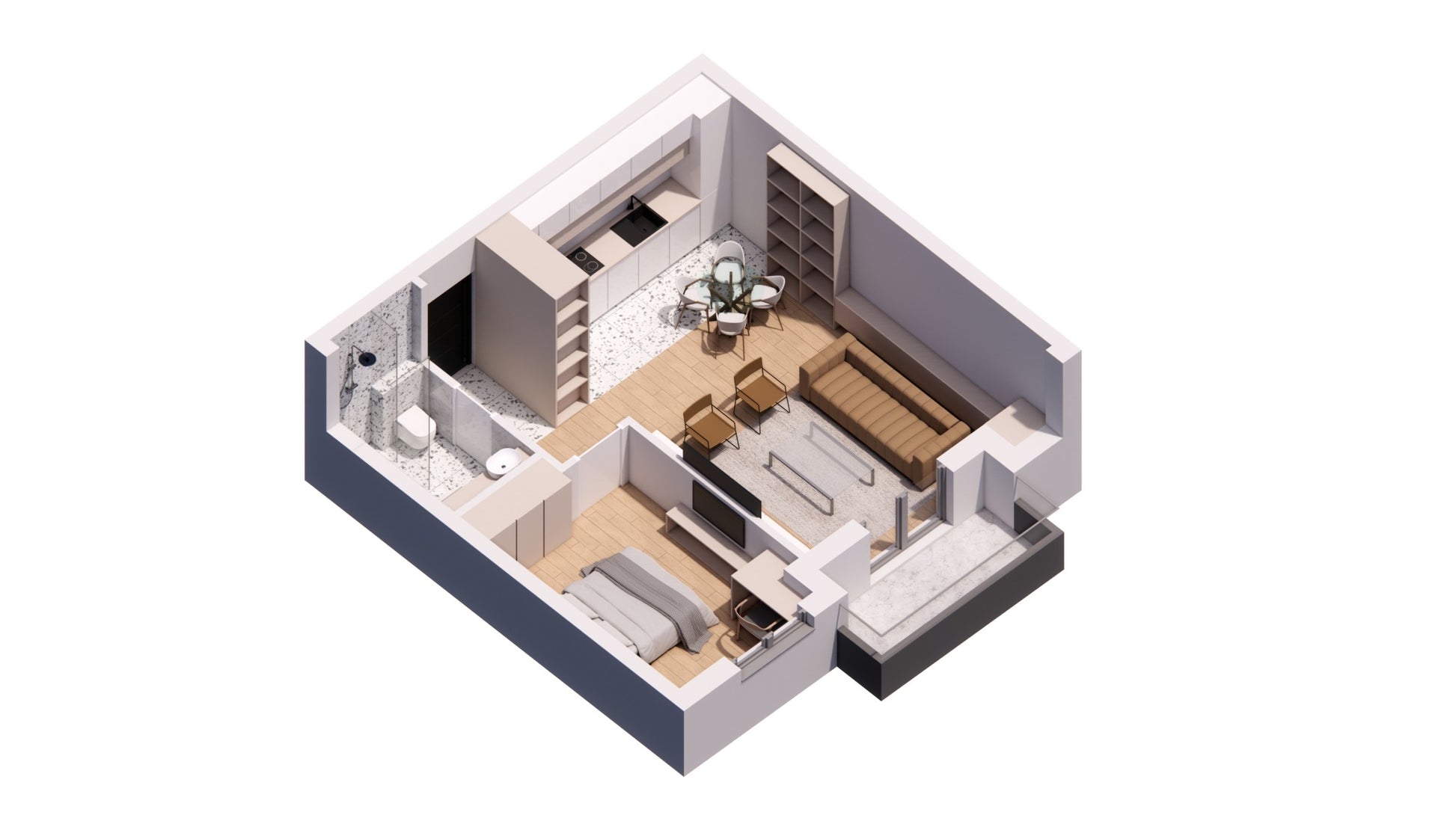 B7 - 3D prikaz stana 1