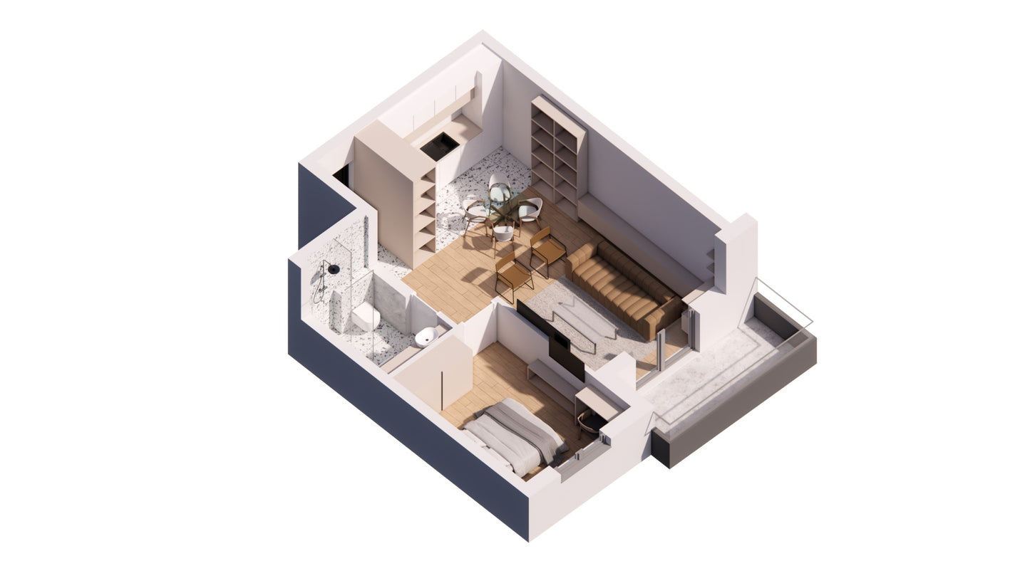 B8 - 3D prikaz stana 1